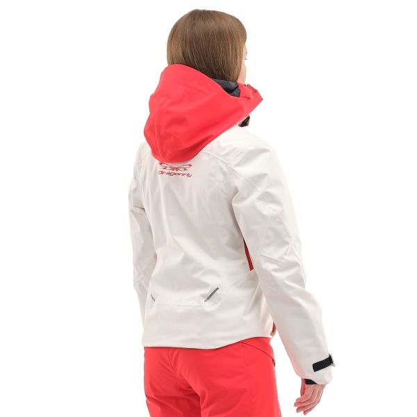 Куртка горнолыжная Dragonfly утепленная Gravity Premium Woman Gray-Red в Астрахани