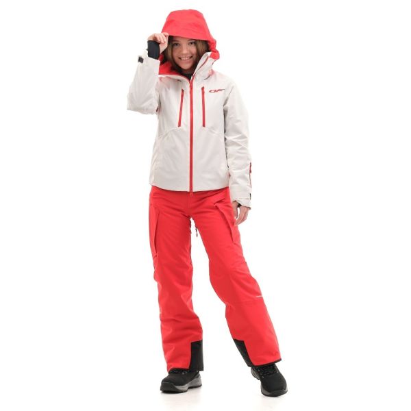 Куртка горнолыжная Dragonfly утепленная Gravity Premium Woman Gray-Red в Астрахани