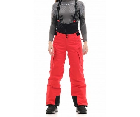 Штаны горнолыжные утепленные Dragonfly Gravity Premium Woman Red Fluo в Астрахани