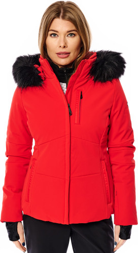 Куртка горнолыжная Poivre Blanc с иск.мехом W24-0802-WO/A красный в Астрахани