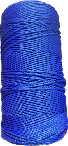  Шнур ПА плетеный 16-ти пр.с ПА серд.d 4 мм синий в Астрахани  