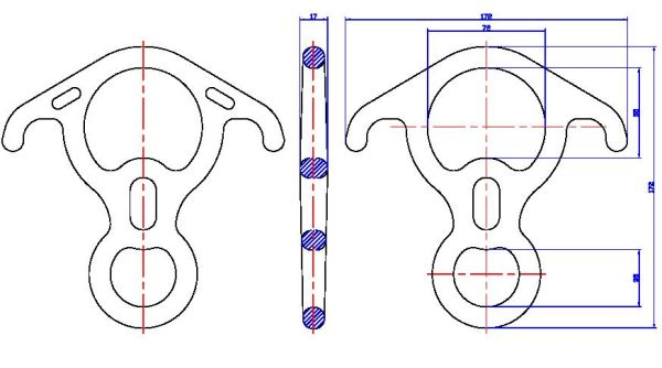  Спусковое устройство Вертикаль 8 рогатая большая дюраль 4000кг в Астрахани  