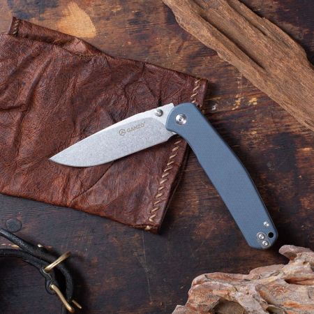 Нож Ganzo складной с клипсой серый G6804-GY