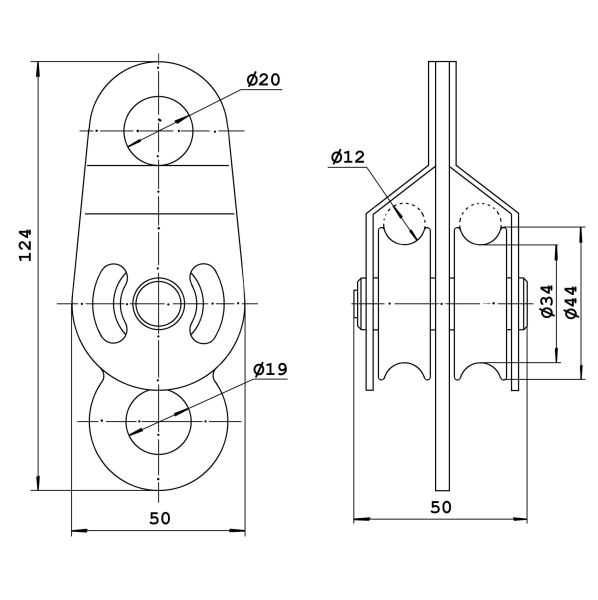  Блок-ролик Орион-Альп двойной сталь с подшипником в Астрахани  