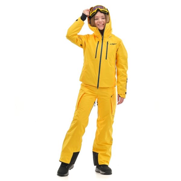 Куртка горнолыжная Dragonfly утепленная Gravity Premium Woman Yellow-Dark в Астрахани