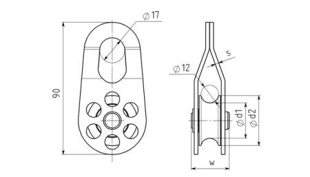  Блок-ролик Вертикаль стальной в Астрахани  