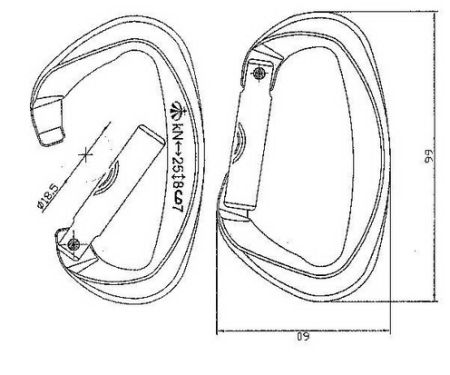  Карабин Вертикаль Скалолазный с прямой защелкой (keylock) в Астрахани  