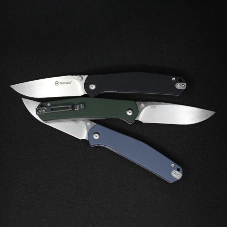 Нож Ganzo складной с клипсой серый G6804-GY