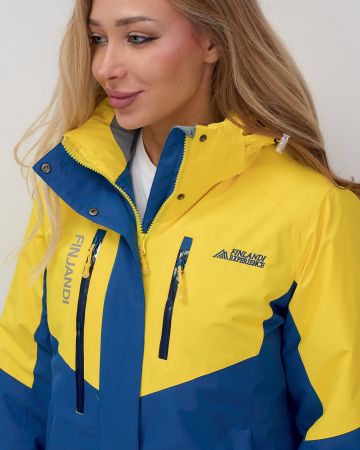 Костюм горнолыжный 02815J желтый  в Астрахани