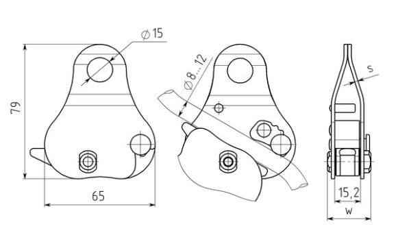  Зажим Вертикаль Капля дюраль ver 0103 в Астрахани  