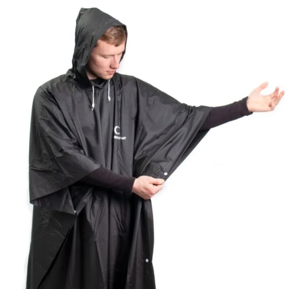 Плащ-дождевик Следопыт плотный PVC 125х133см черный
