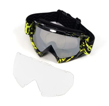 Купить Очки мотоциклетные/снегоходные Следопыт М6,линзы chrome silver+ transparent в Астрахани