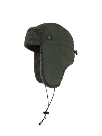 Шапка утепленная унисекс "Енот" (оливковый) в Астрахани