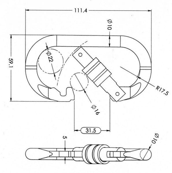  Карабин Вертикаль стальной овал  в Астрахани  